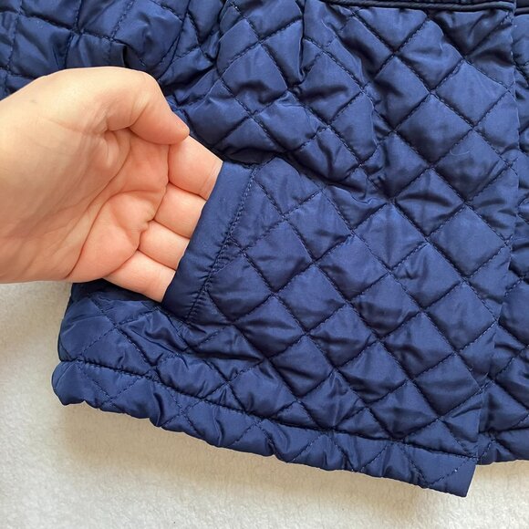 First Impressions 3-6M Navy Quilted Jacket 100% Cotton Lined EUC Baby - Picture 10 of 16